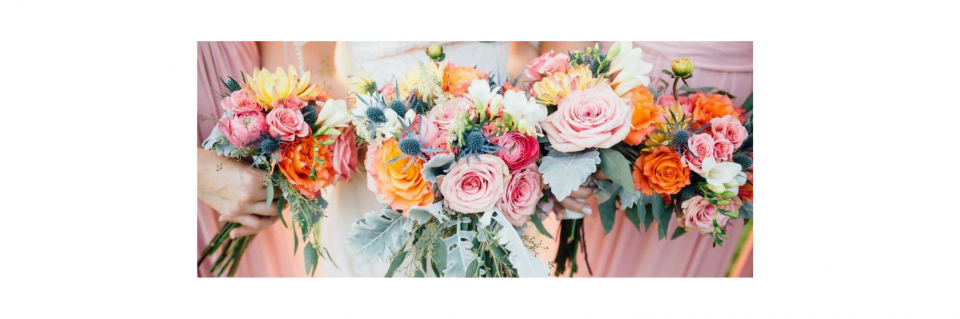 Bring your color swatches and photos of your material so that our design experts can help create stunning wedding flowers to match your style. 