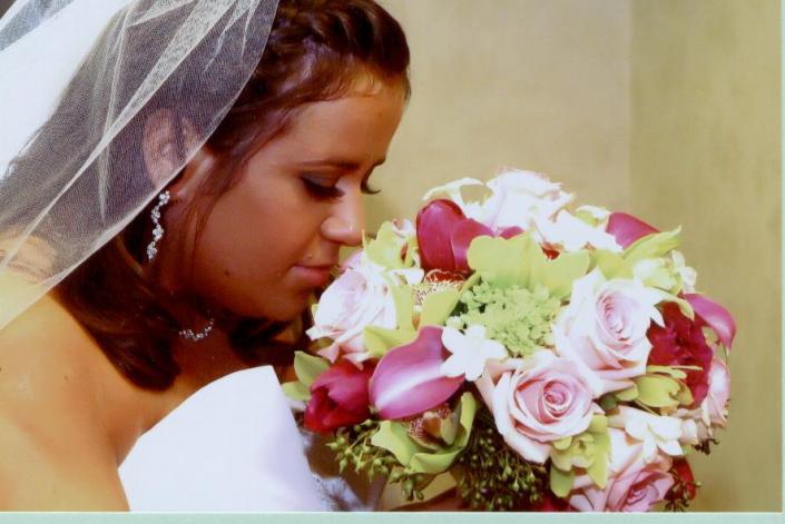 Cymbidium Orchid and Rose Brides Bouquet