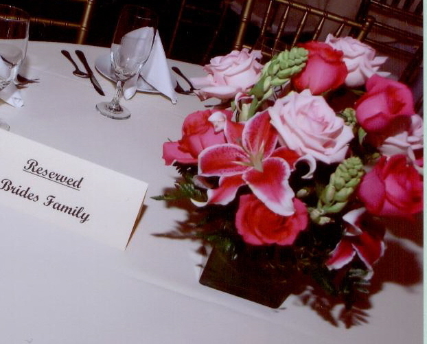 Mixed Pink Rose and Stargazer Lilly Centerpiece