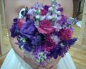 Fuschia and Purple Brides Bouquet