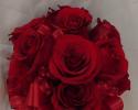 Red Rose and Ribbon Brides Bouquet