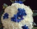 Blue and White Throw Bouquet
