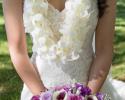 Lavender and Purple Brides Bouquet including roses, stock carnations, calla lillys, babys breath